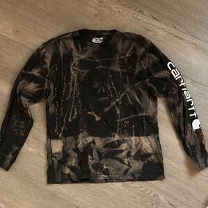 Carhartt Men's Black and Brown Long Sleeve Shirt